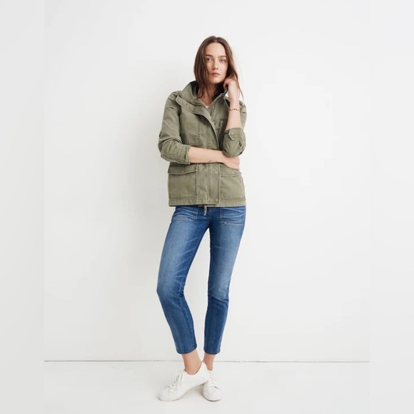 Madewell Women's Military Utility Jacket Green Military Style Size S Casual Fall - Picture 1 of 9